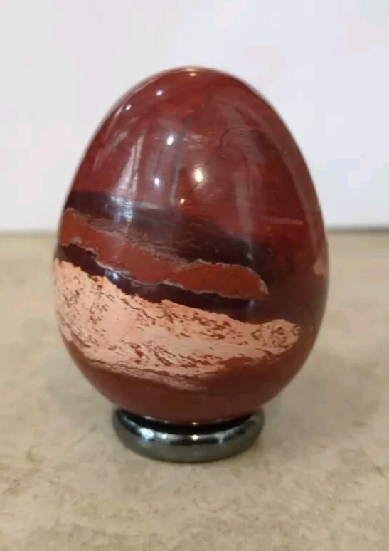 POLISHED RED SNAKE SKIN JASPER EGG 2IN 150 GM BEAUTIFUL RARE NEW CONDITION