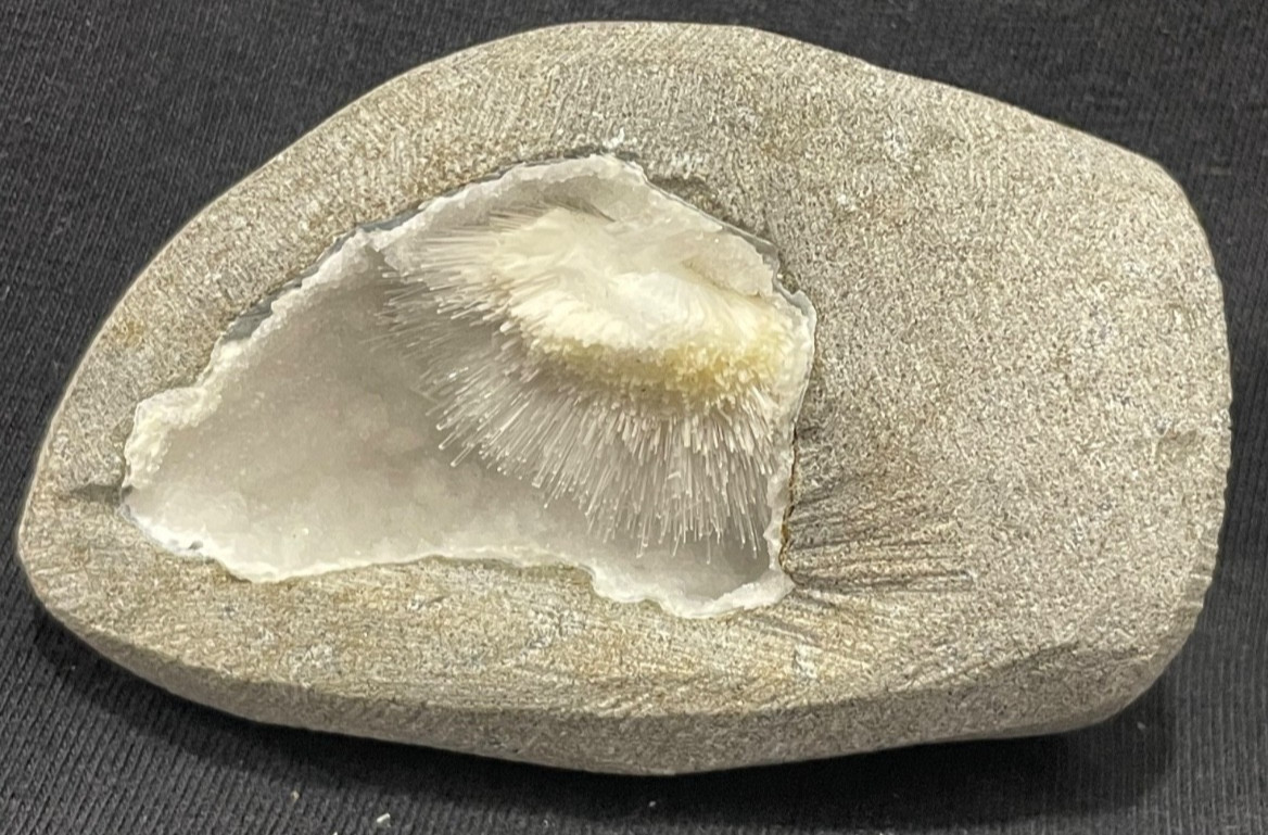 Stunning scolecite geode in awesome spray in natural formation specimen