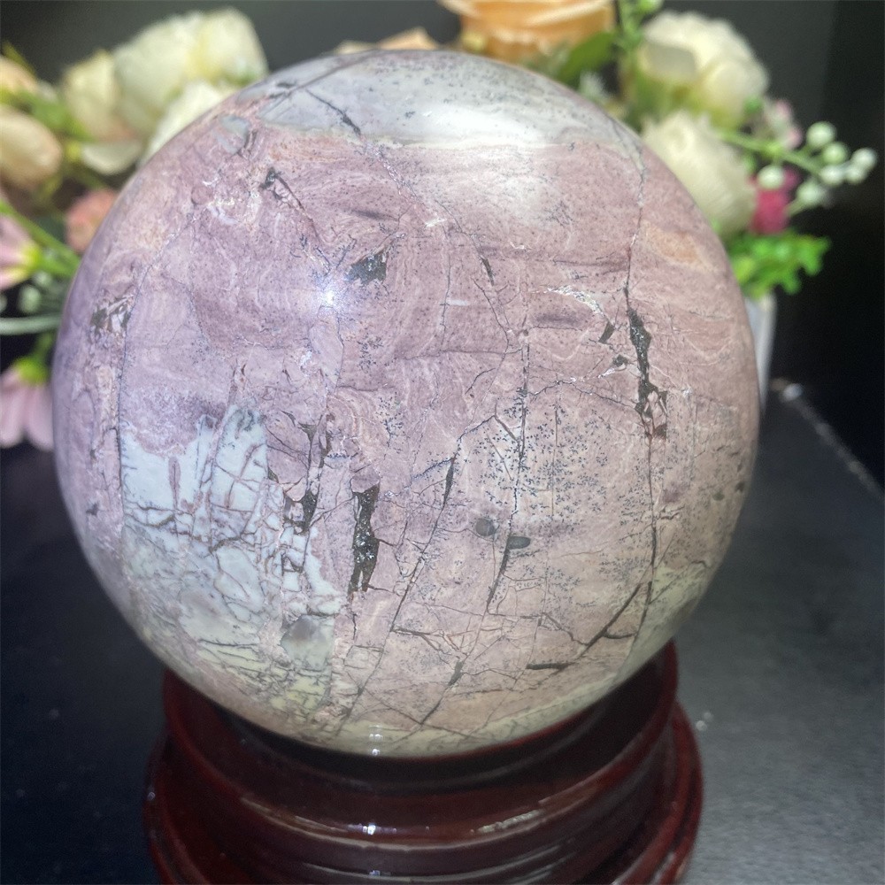 7LB 4.8″Natural A+++Picture Jasper Sphere Crystal Reiki Ball Heal Polished Decor