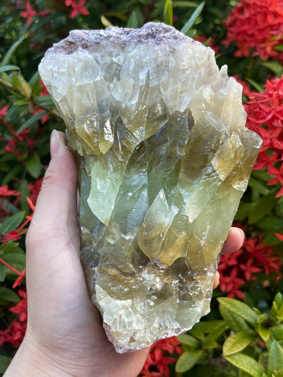 Extra Large Green Calcite Rough Stones, 2.5″ – 6″ Raw Calcite Green Natural