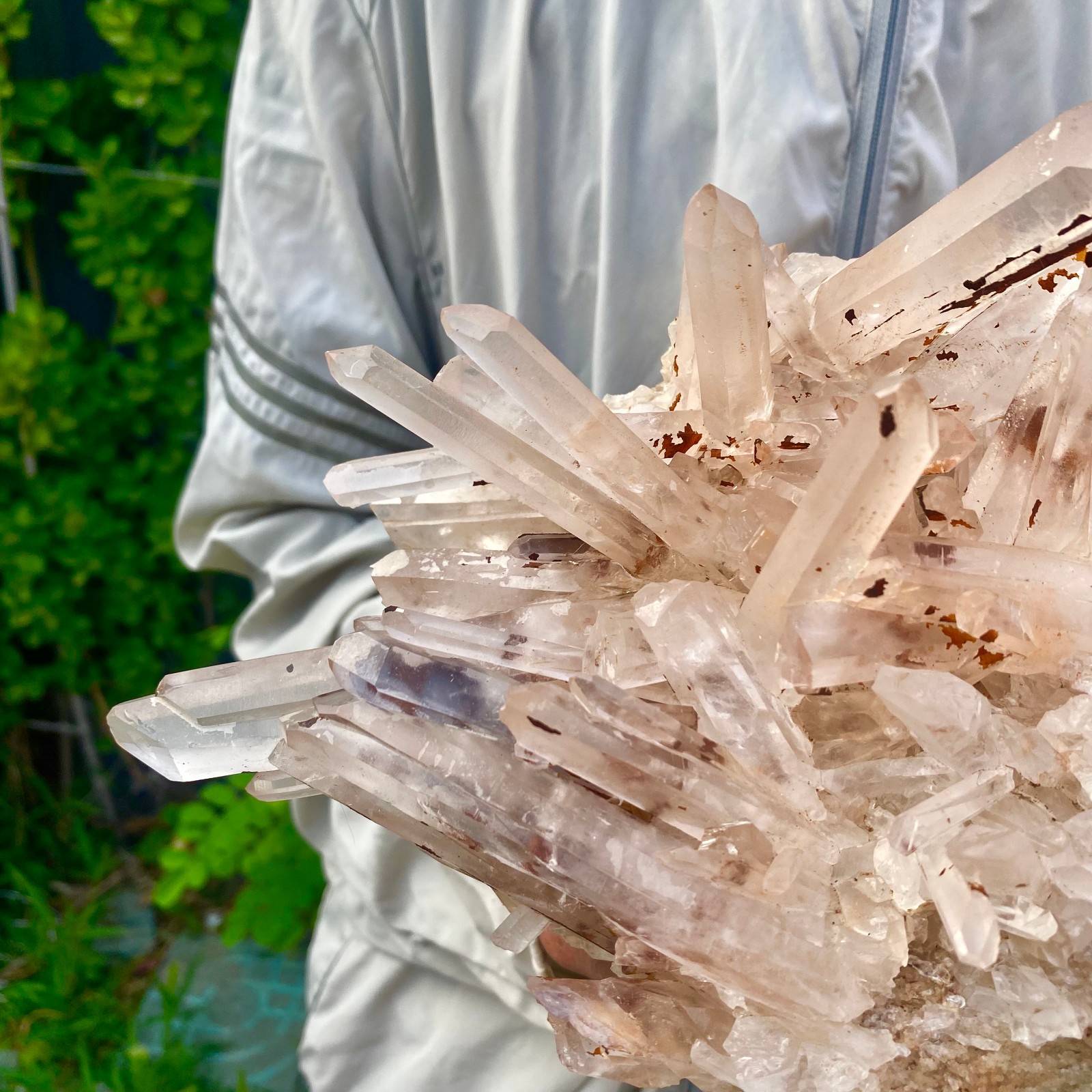 8.15LB Large Natural Clear White Crystal Quartz Cluster Energy Healing Specimen