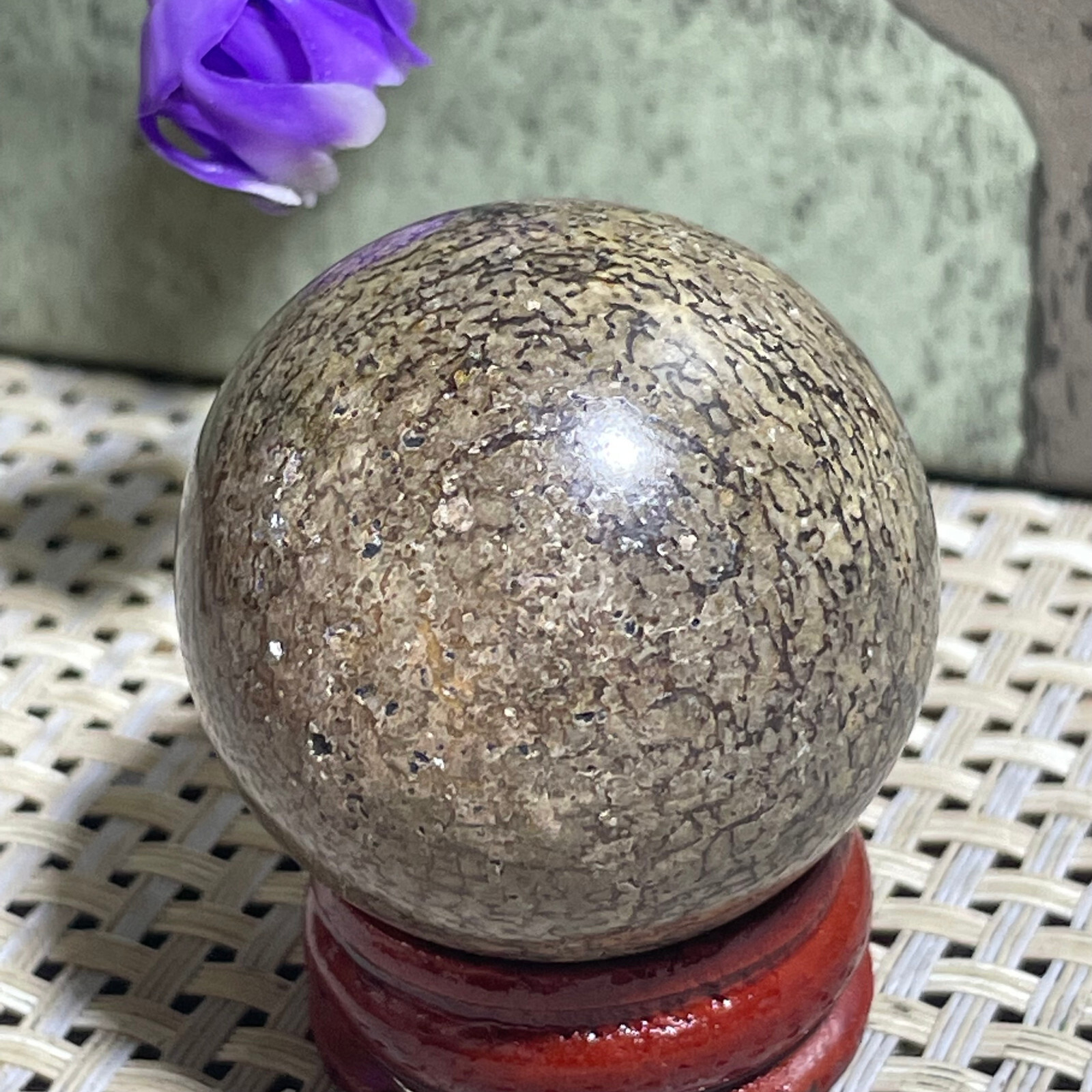 37mm Awesome! Beautiful stone polished Ball Sphere collection 70g AB5