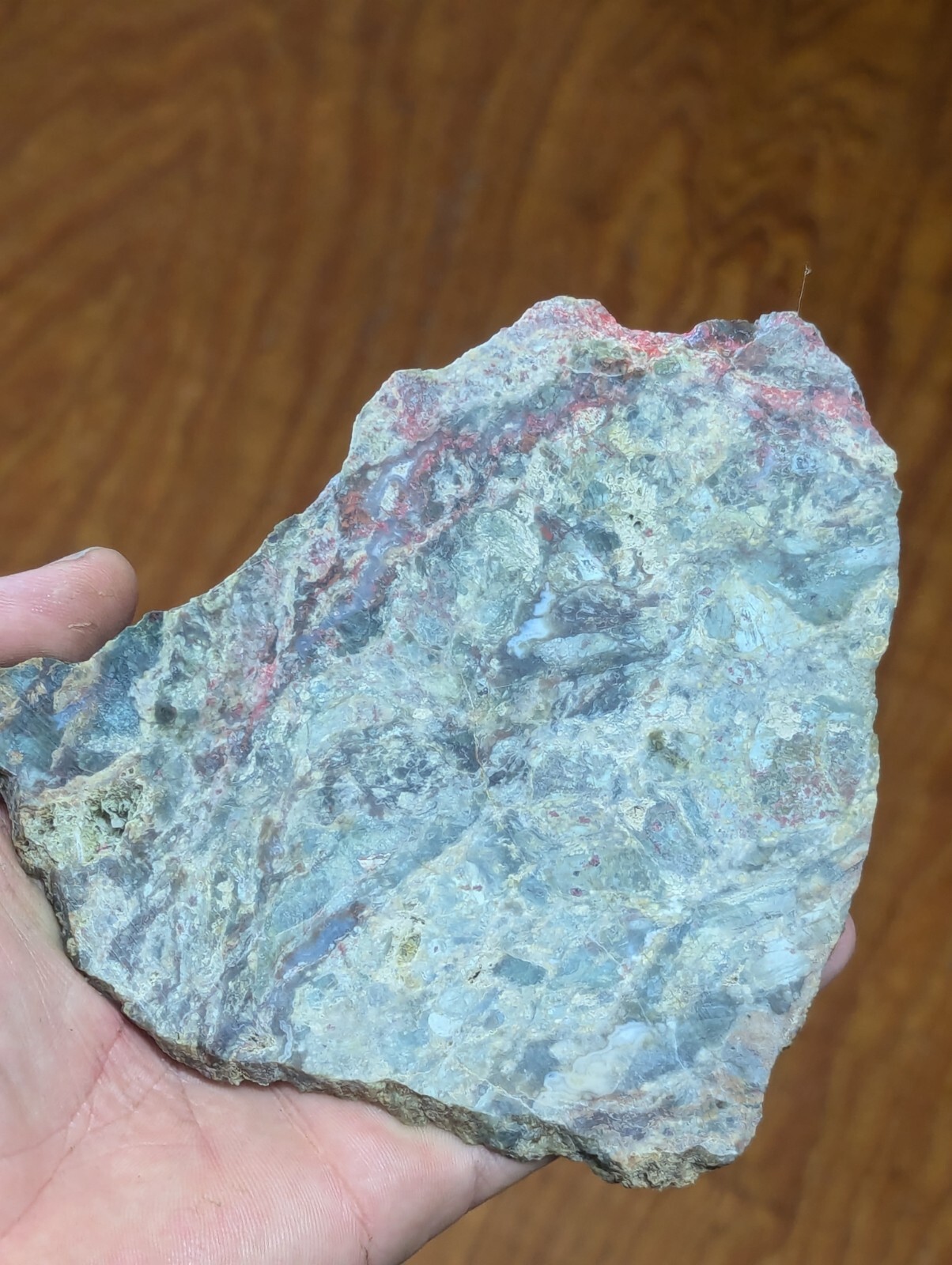 Large Natural Plasma Agate Crystal Slab Bloodstone Jasper