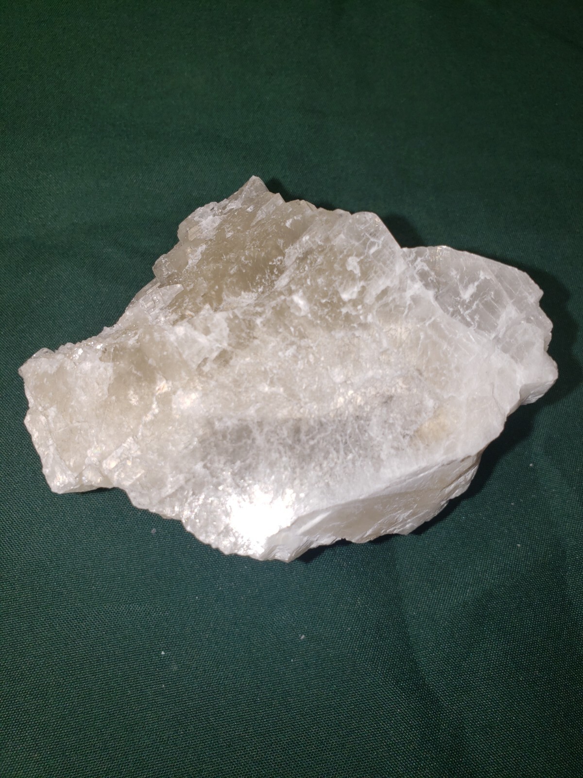 Large Calcite Crystal Yellow/White/Clear with rainbow hues 2.6 oz