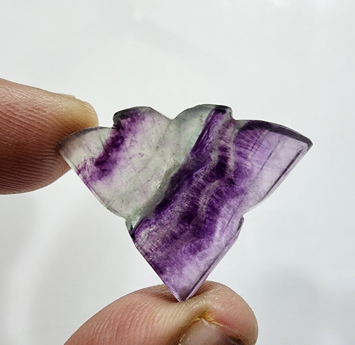 High Quality Designing Carving Rainbow Fluorite Fancy 54 Crt Loose Gemstone