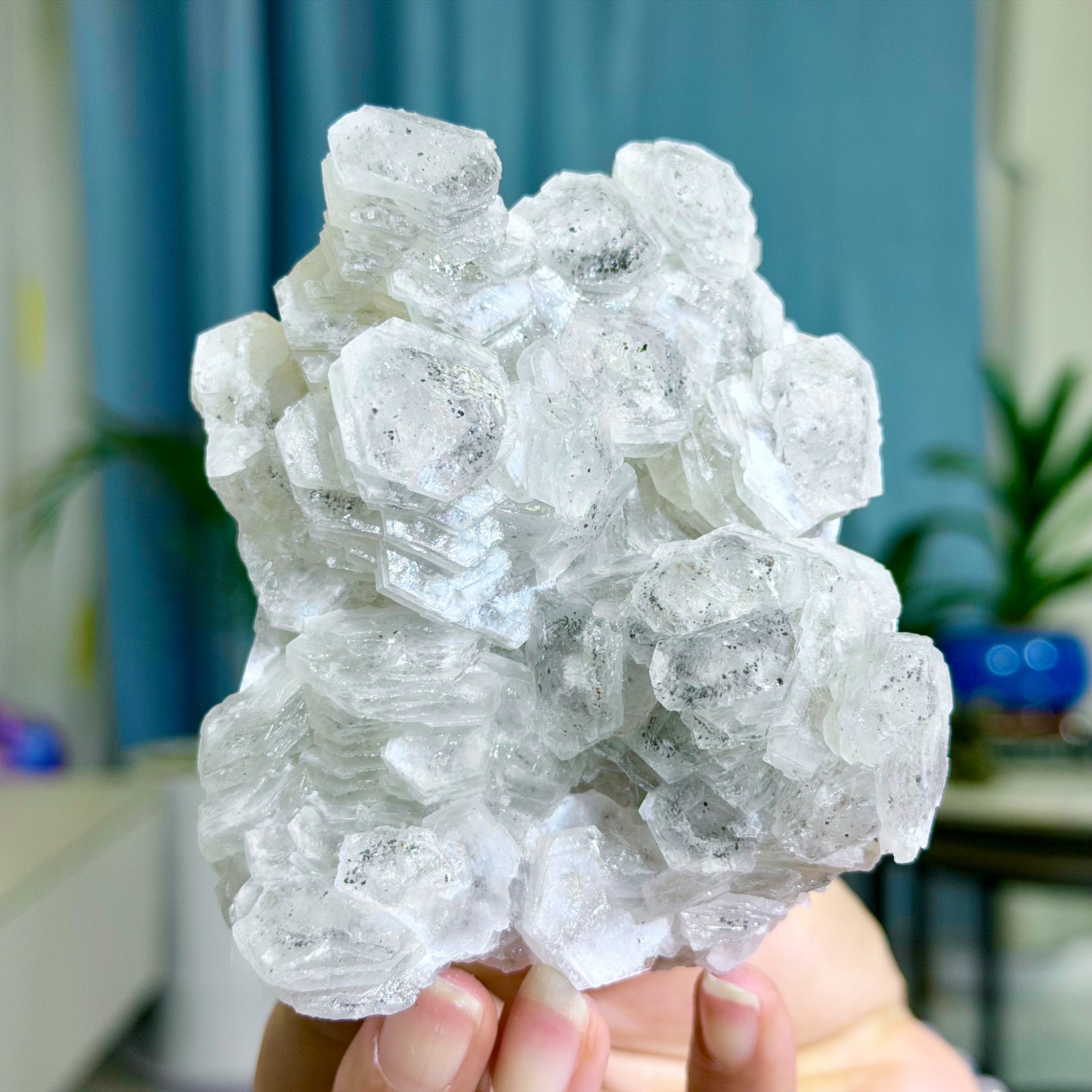 1.11LB Natural String of Copper Coins Calcite/Fluorescent Glow Under UV Light