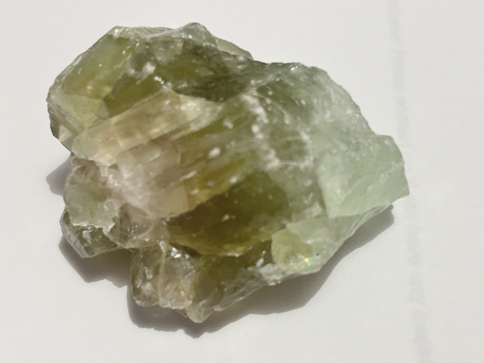 Green Calcite Specimen Translucent Mineral Rough Cut Stone 56 grams 2.5 in.