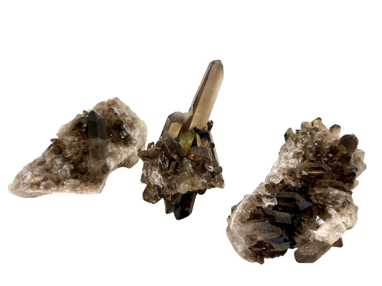 Raw Smoky Quartz Cluster (Grade A) Natural Smoky Quartz Crystal Cluster, Brazil