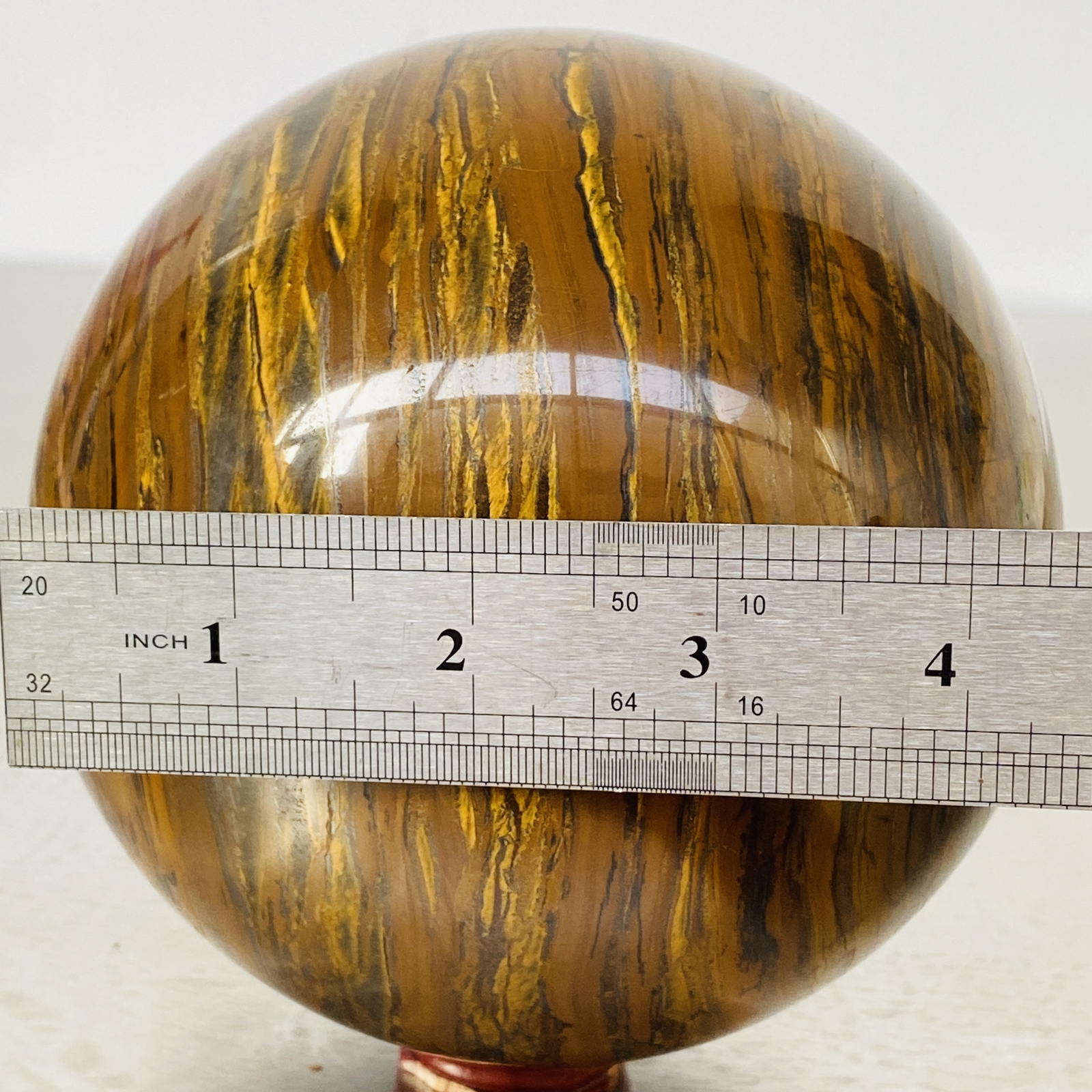 Natural Tiger Eye stone ball quartz crystal ball Reiki healing 3720G