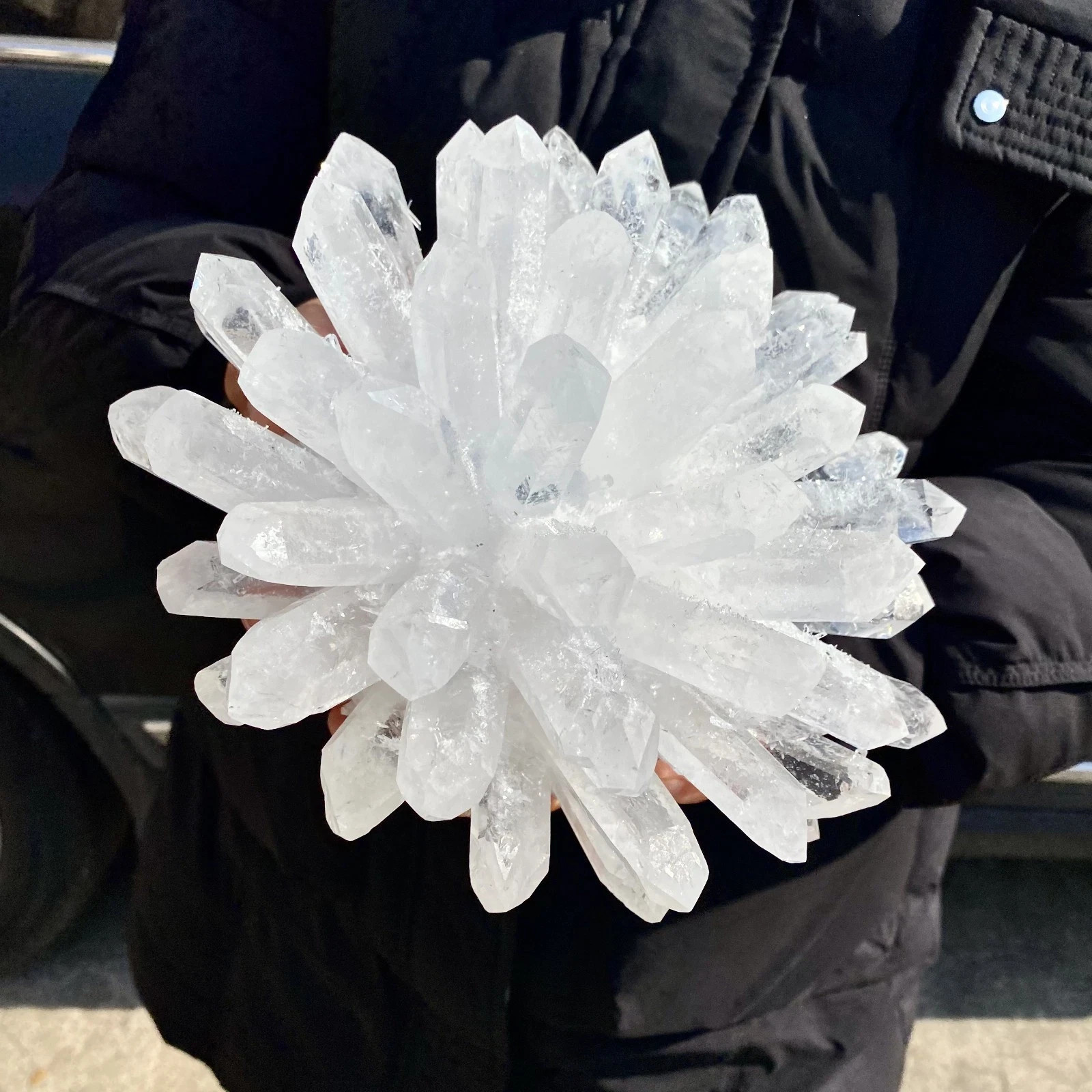 New Find white Phantom Quartz Crystal Cluster Mineral Specimen Healing 10LB+ 1pc