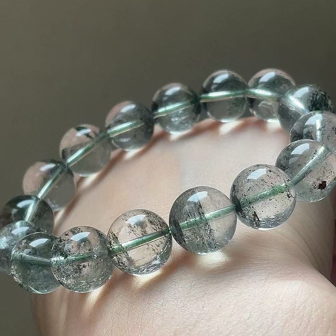 Natural Green Phantom Crystal Quartz Bracelet Adult Collectibles