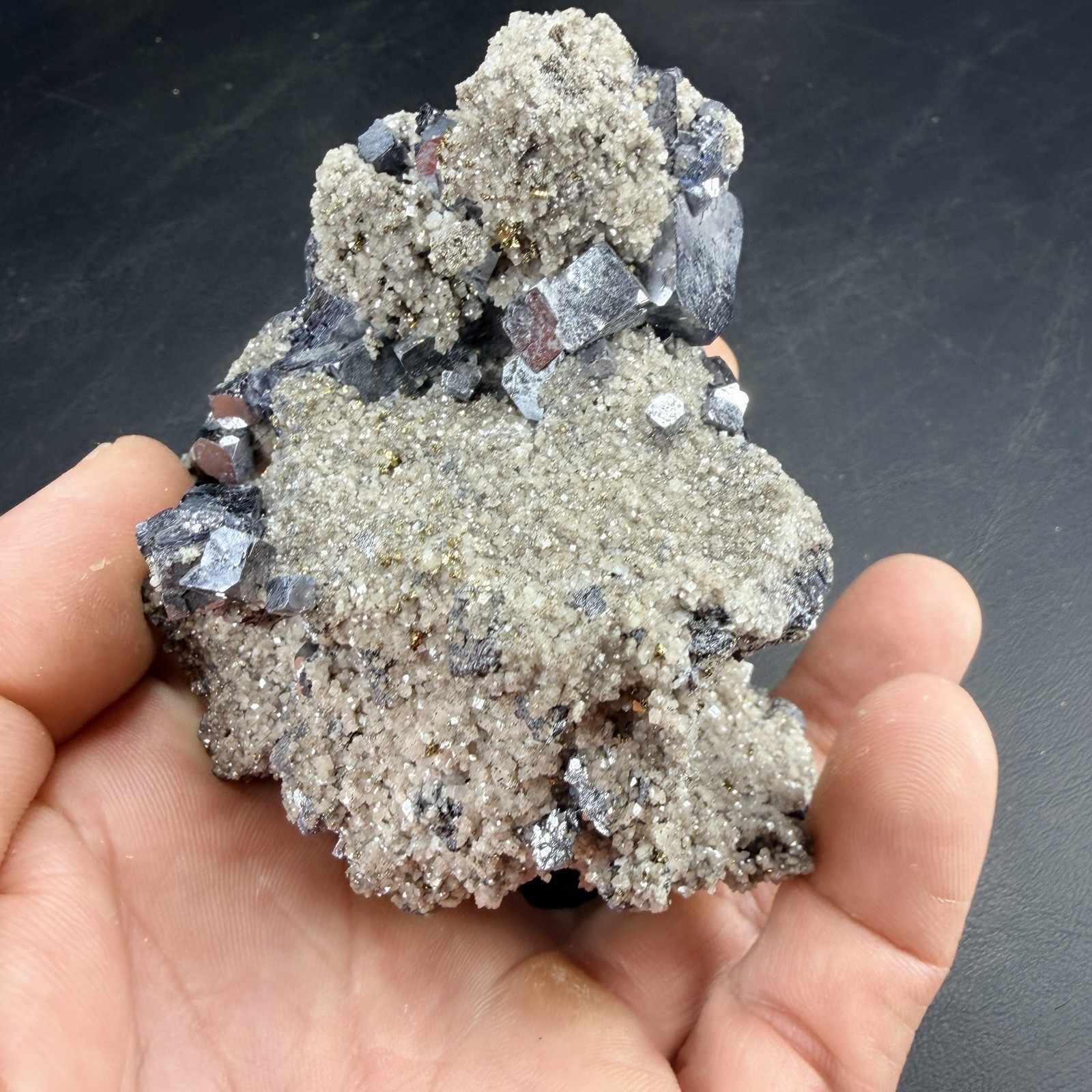 Galena Chalcopyrite Dolomite Crystal Combo / Missouri *Video*