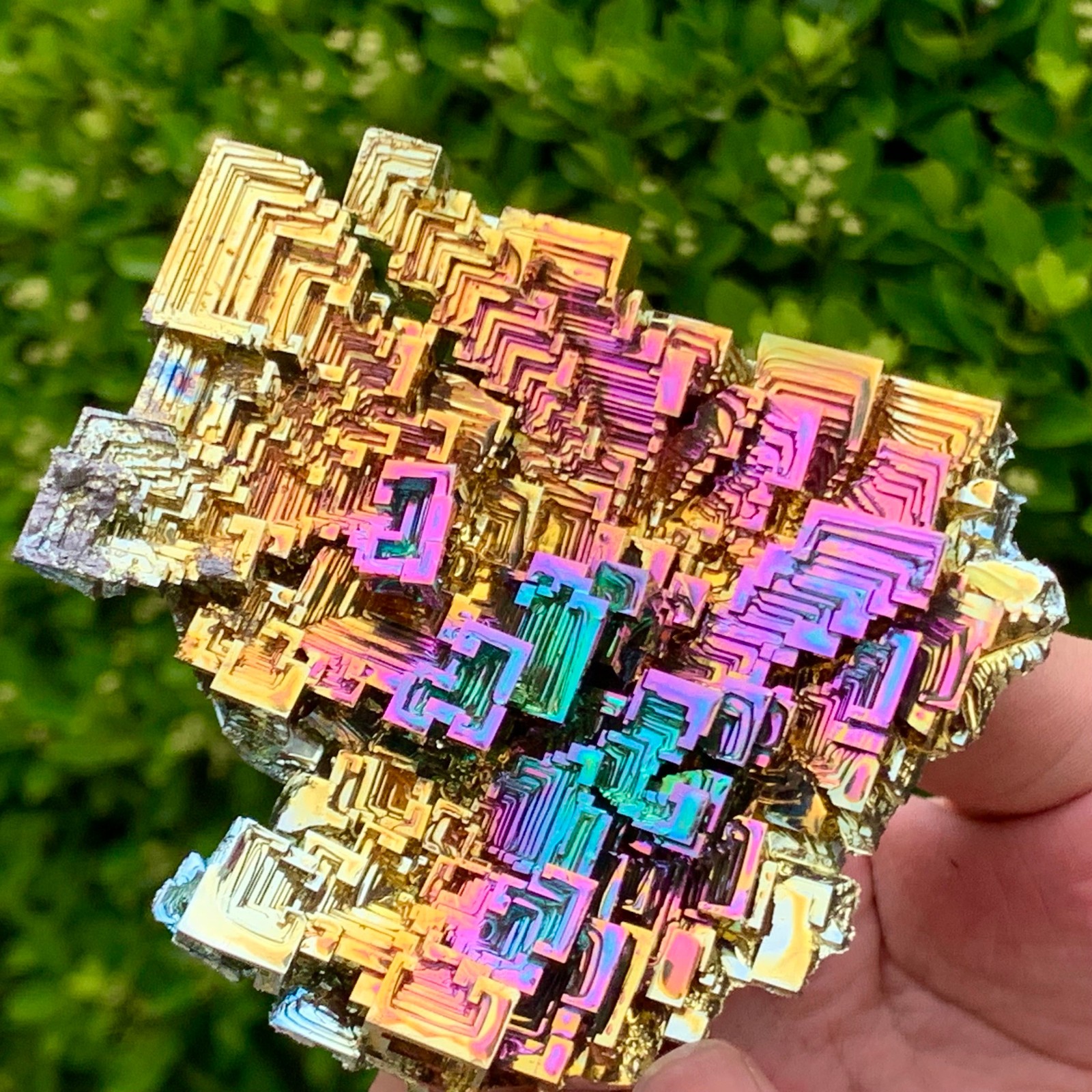 226G ram Bismuth rainbow crystal elementBi gemstone Mineral specimen healing