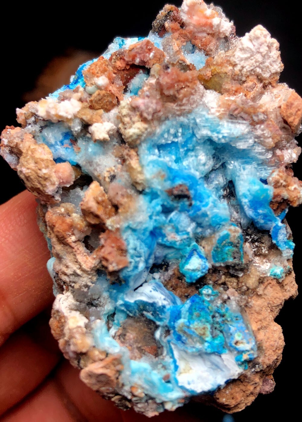 48g 1PCS NATURAL Blue Cyanotrichite CRYSTAL STONE MINERAL Specimen q449
