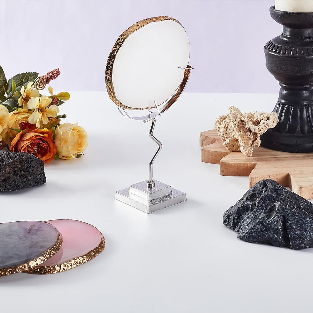 Crystal Ball Holder, Moon Shaped Small Crystal Display Stand Alloy Sphere Displa