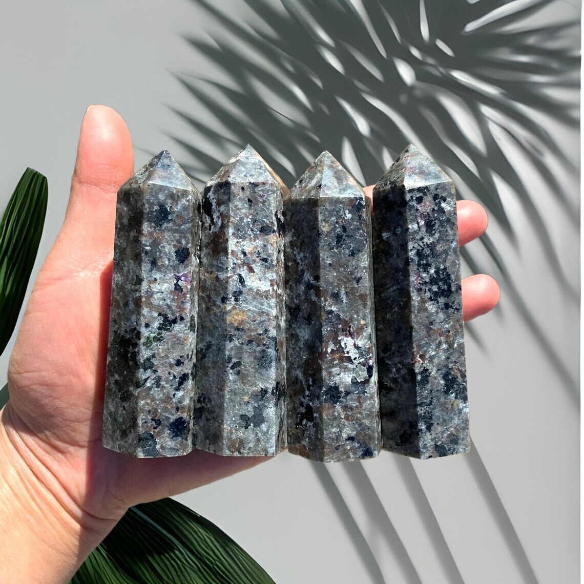 Natural Yooperlite Crystal Obelisk Tower Vibrant UV Reactive Quartz Collector