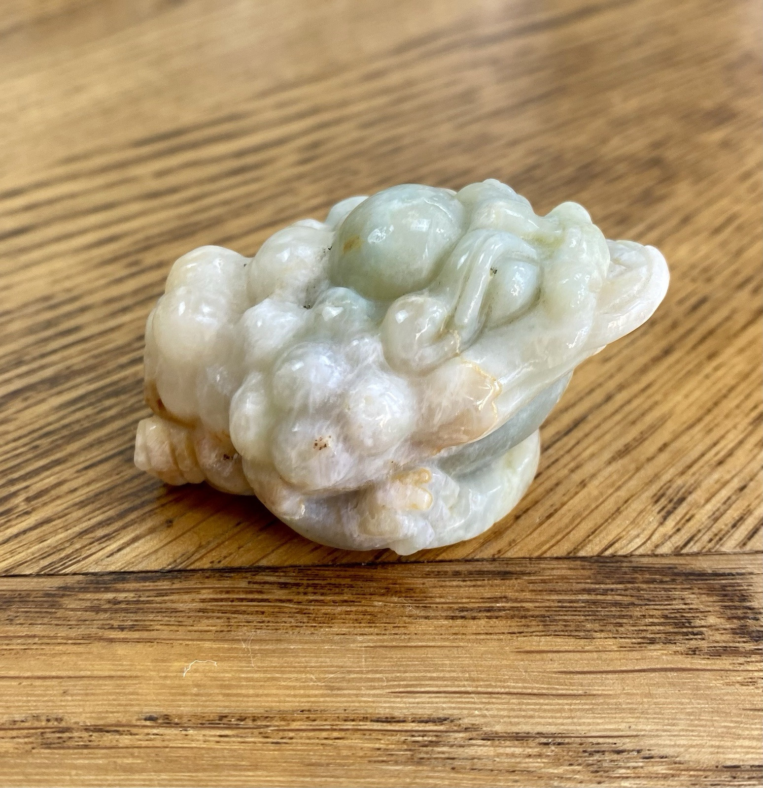 Crystal Caribbean Calcite 3 Leg Money Toad Frog Coin Shui Prosperity 103g (4)