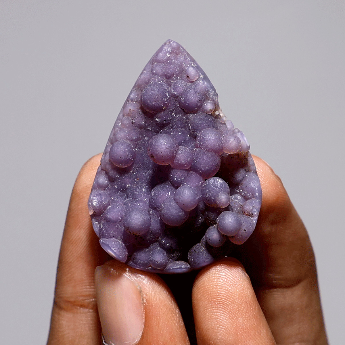 Dreamwork & Intuition— 2 PC Mystic Grape Agate Drusy Crystals— Rare Bubble Pair