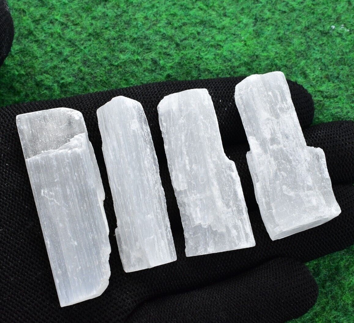 1 Selenite Crystal Wand Raw Stick 3-5cm, Quartz-Gemstone Crystal Wand Healing