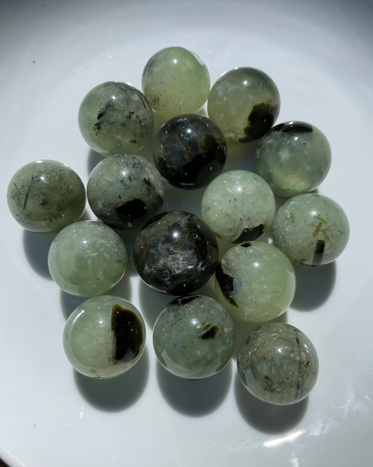 Beautiful Prehnite/Epidote Mini Sphere *22-23mm *Cleansing *Peace *Protection