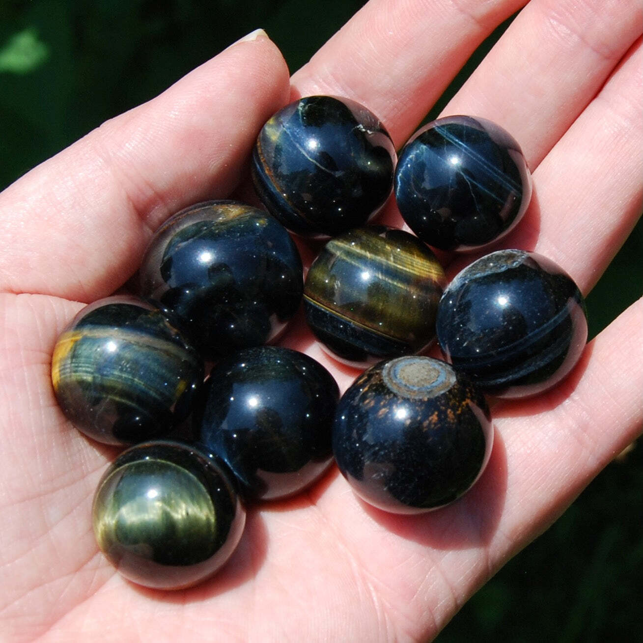 ONE Mini Blue Tiger Eye Crystal Sphere 15mm to 30mm