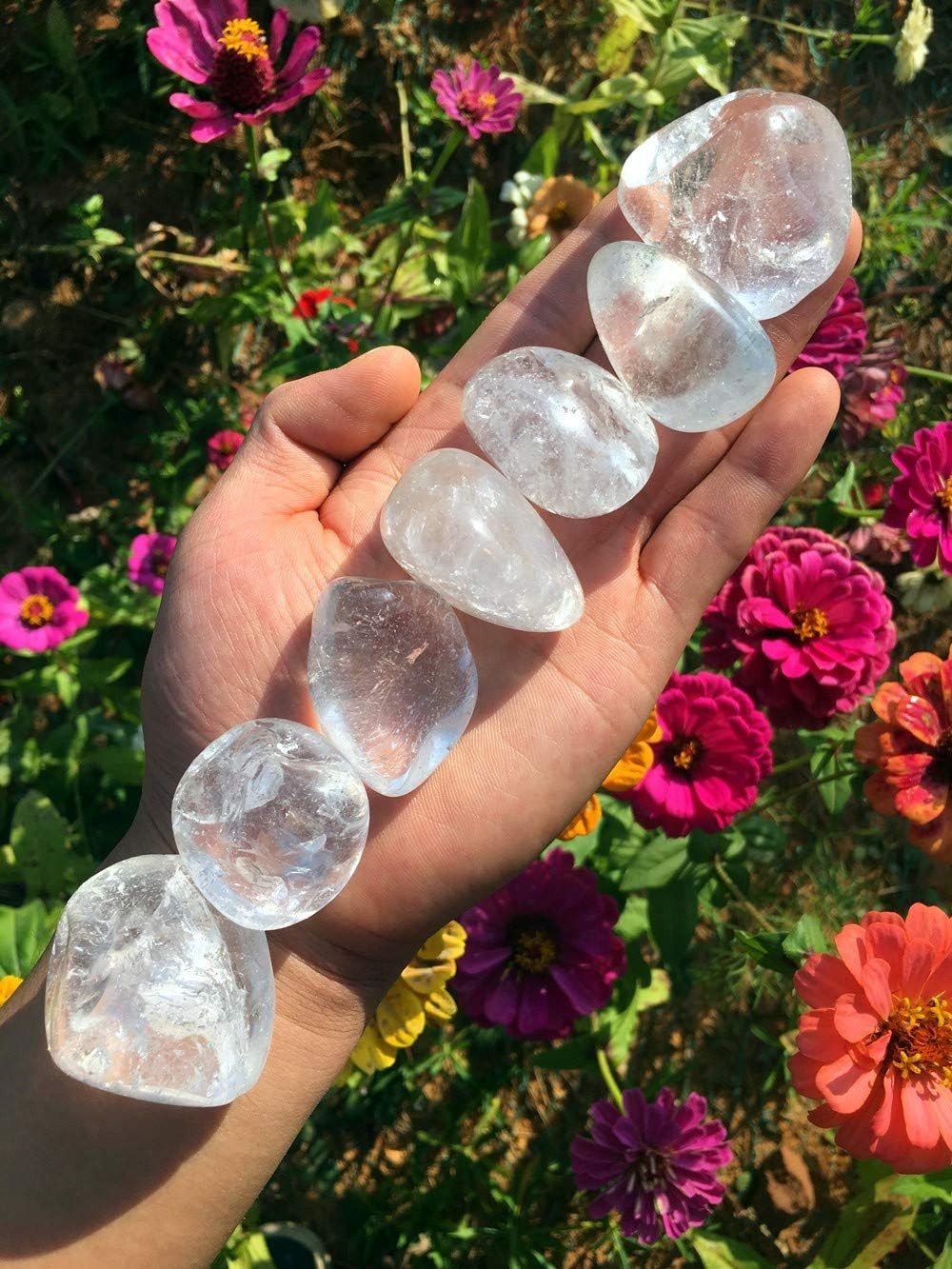 1Pcs Natural Tumbled Clear Quartz Healing Crystal Mineral Specimen Gemstone