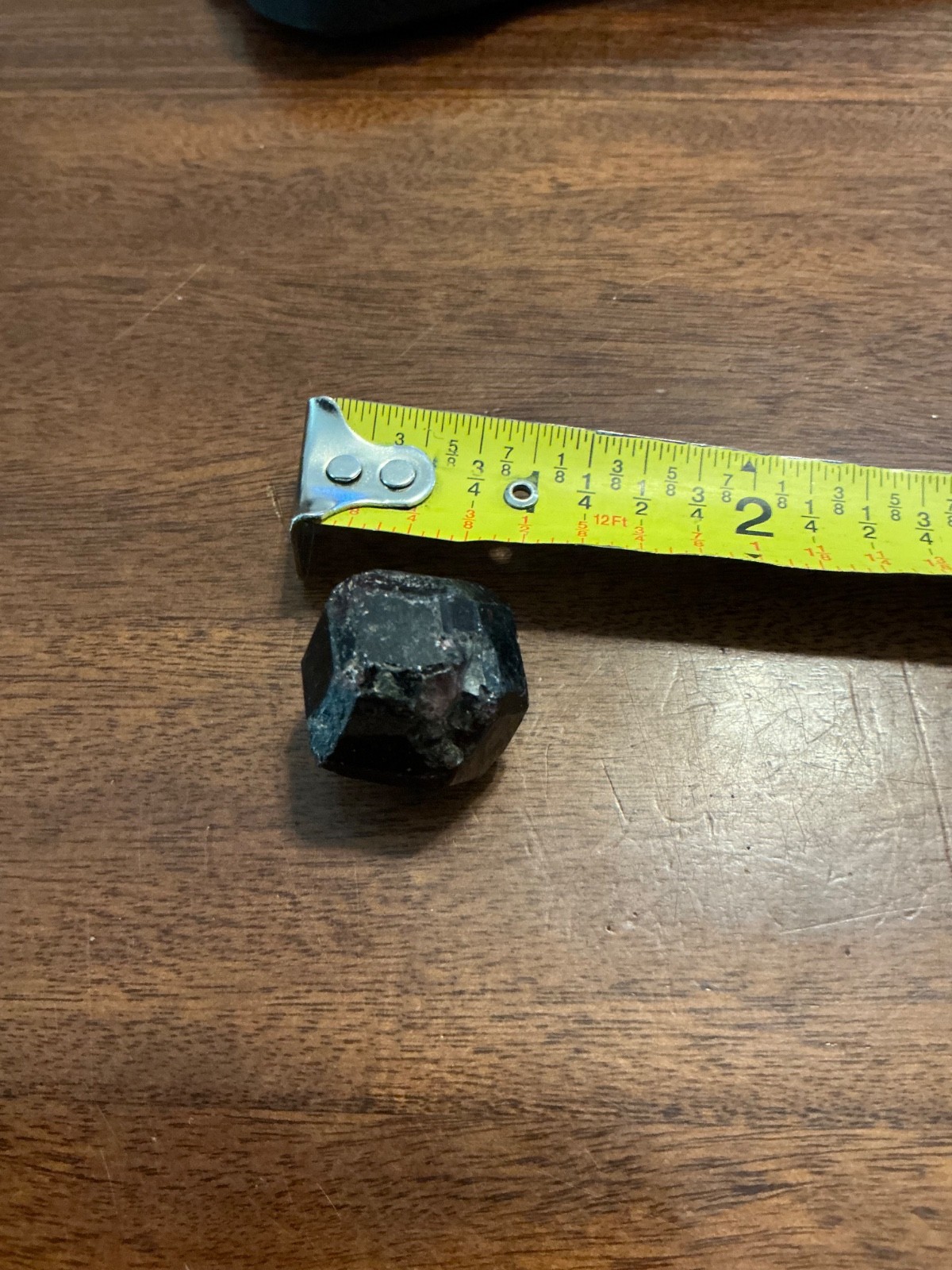 large, approximately 1 inch across garnet stone rough cut