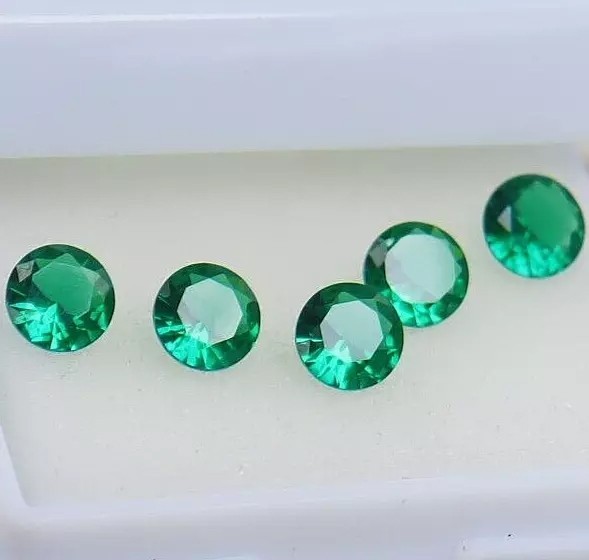 Tsavorite Garnet Round Cut Green Certified Loose Gemstone 5 pcs best offer