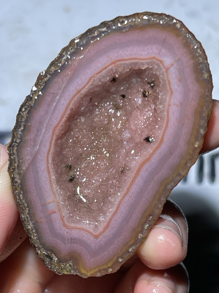 Natural Warring States Red Agate pink Rough Quartz Crystal Specimen 72g 87