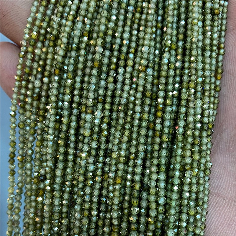 Tiny 2 3 4 MM Natural Faceted Zircon Stone Loose Beads Quartz Crystal For Jewelr
