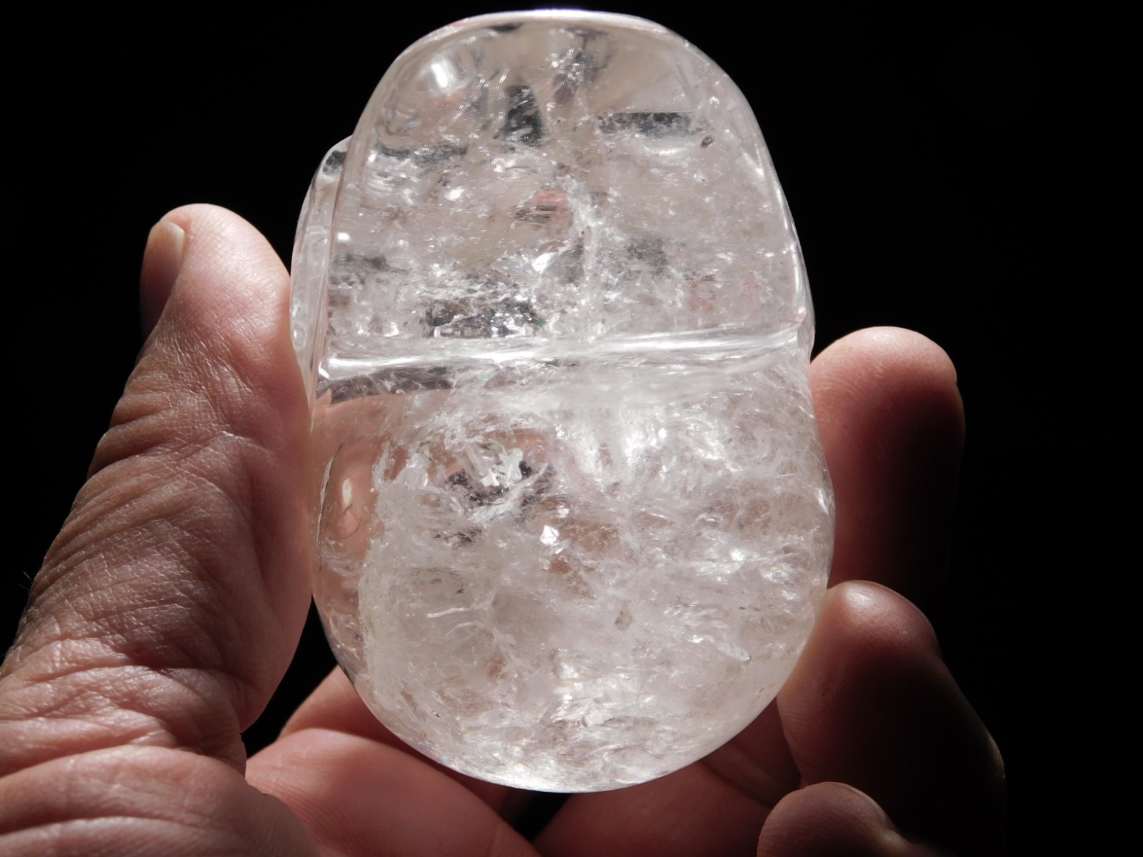 Super Translucent! Quartz Crystal SKULL Carved in Brazil 307gr