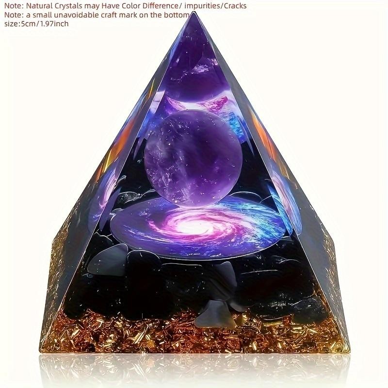 Amethyst Crystal Ball Pyramid Raw Stone Home Decor Wealth Stress Relief Reiki