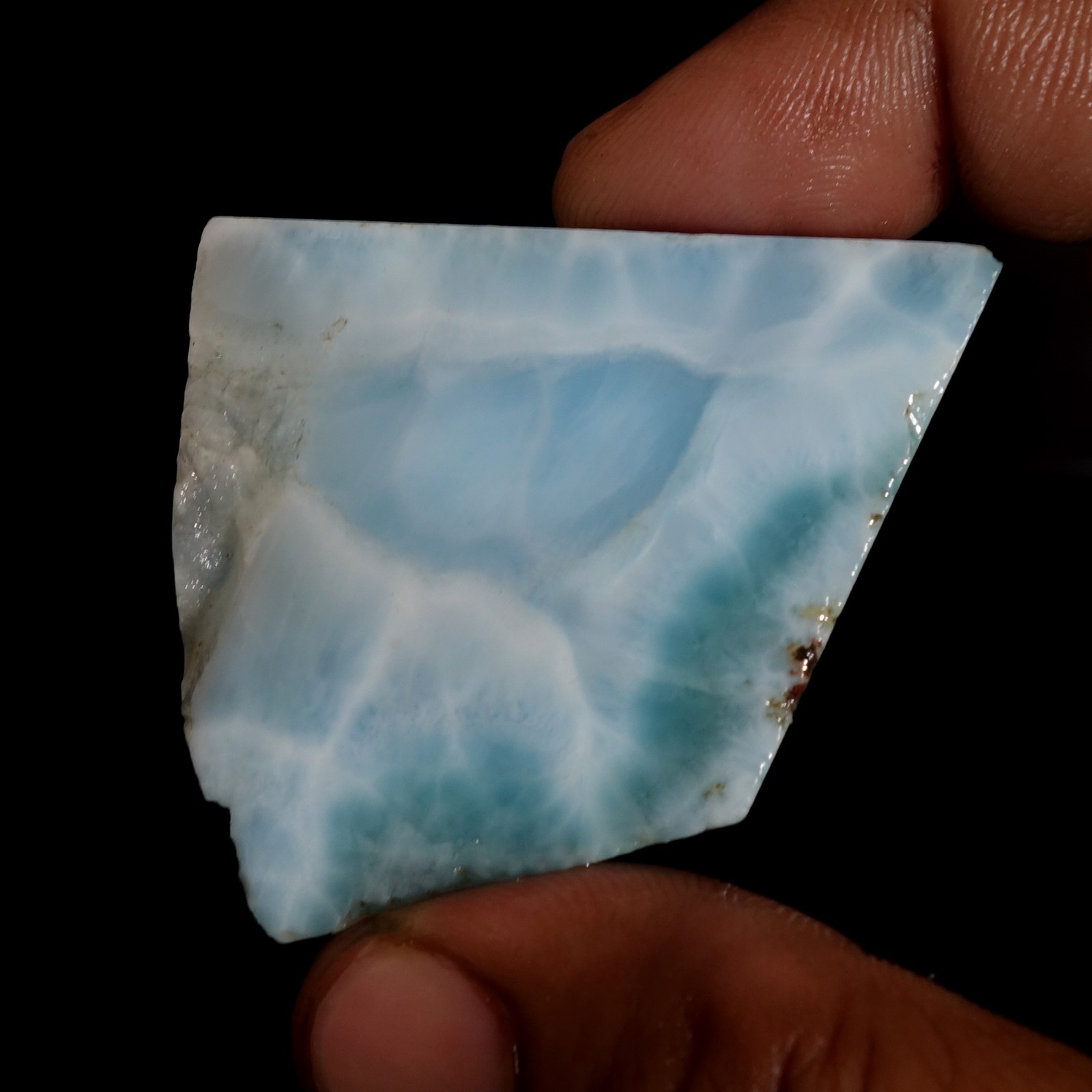 Spiritual Healing Larimar Natural Authentic Slab Rough Blue Gem Stone 158.00 Cts