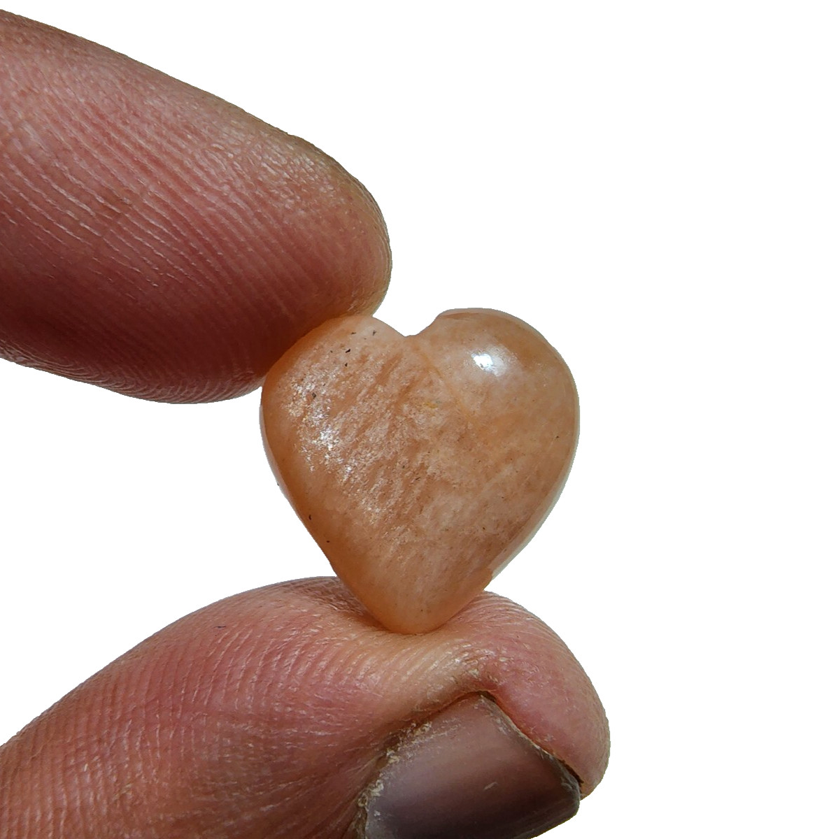 14 Crt Ultimate Rare Peach Amazonite Gemstone Cabochon Heart Shape Jewelry Stone
