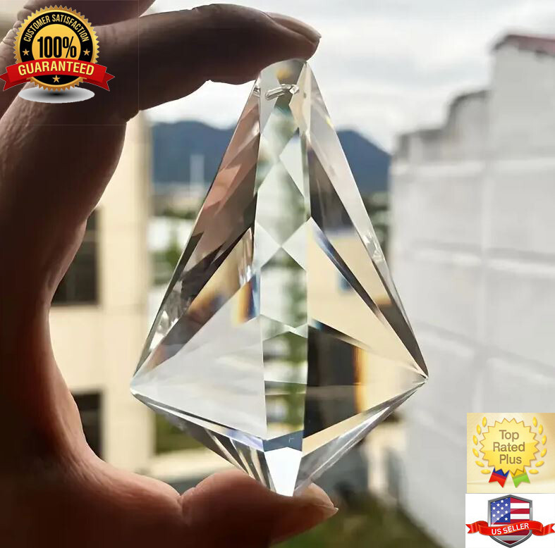 *2* FENG SHUI CLEAR Sun Catcher Water or Tear Drop, k9 Crystal Rainbow Makers