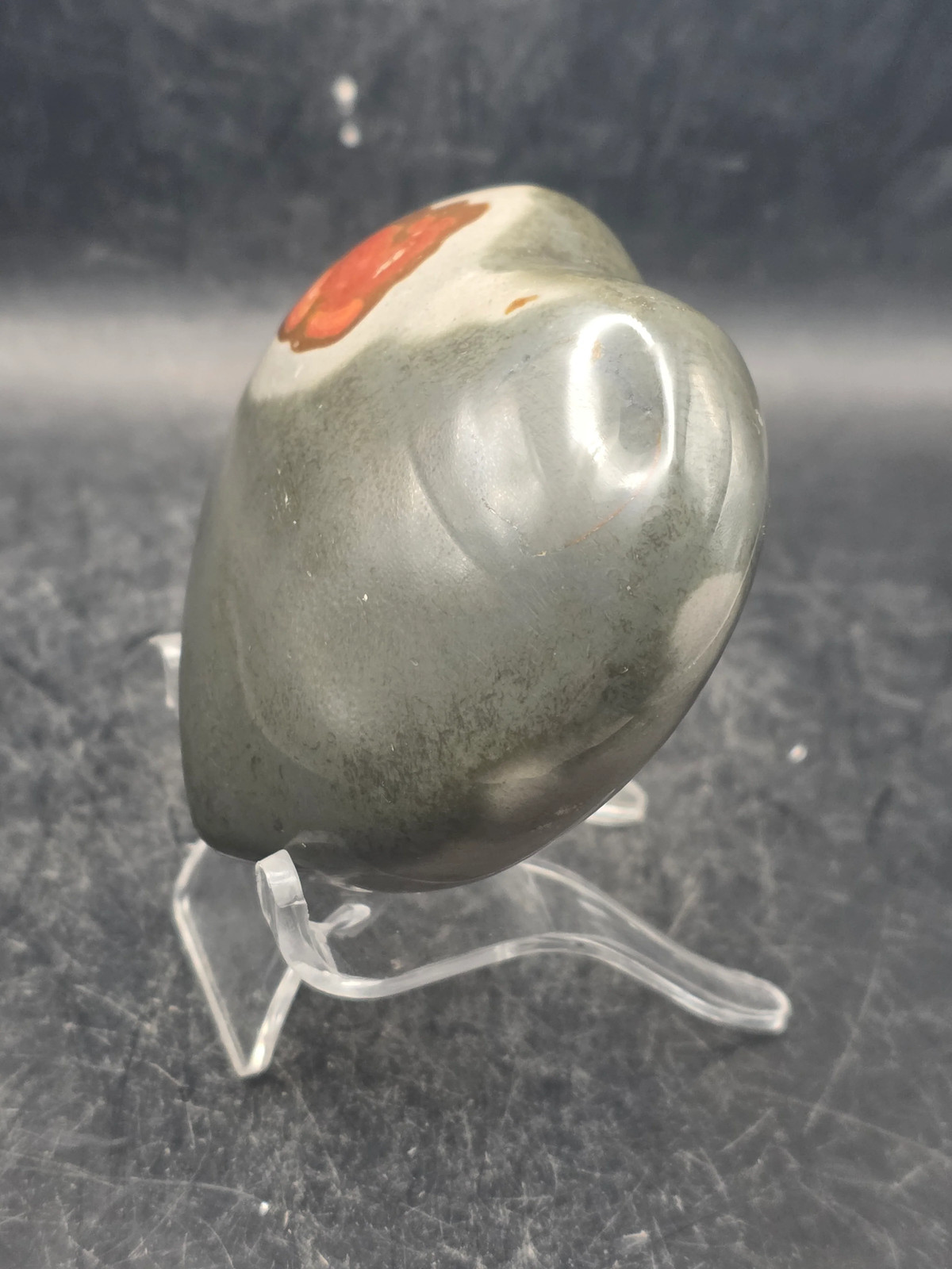 Polychrome jasper heart! 8 ounces, 2.9 inches wide, 2.7″ tall