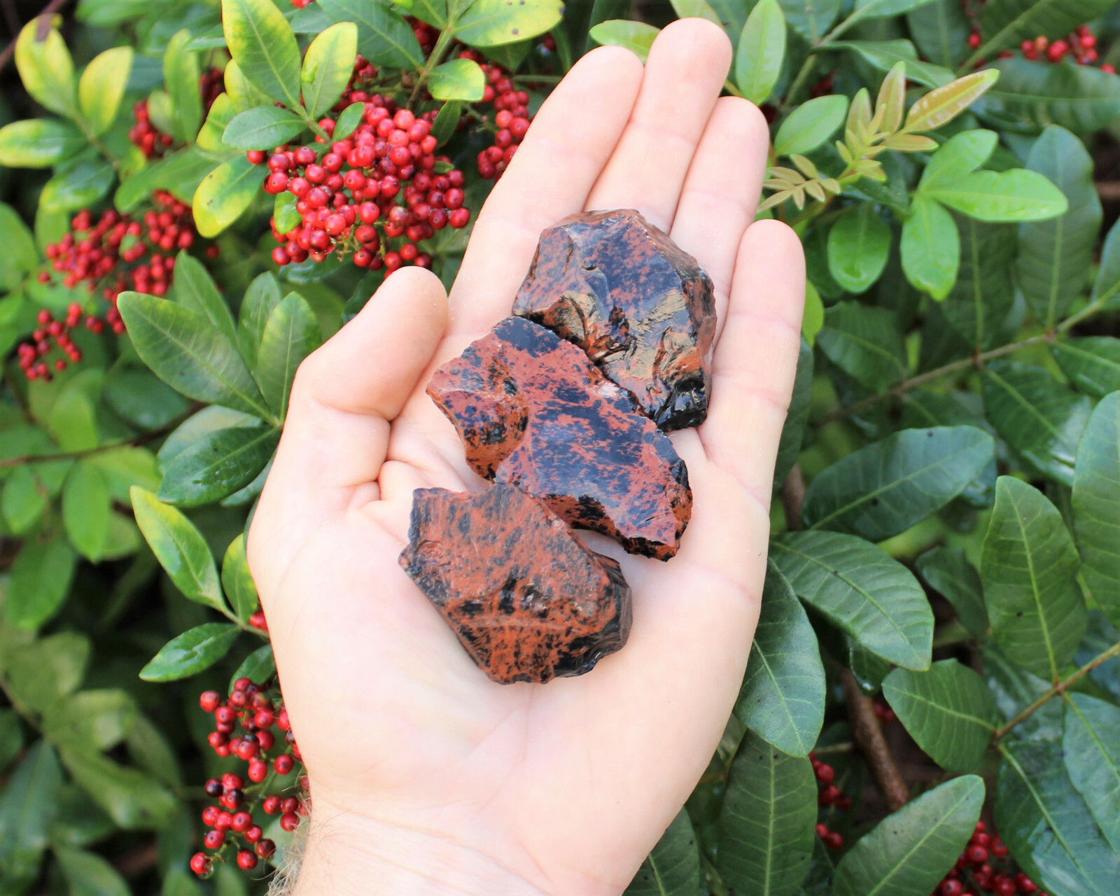 Raw Natural Mahogany Obsidian Bulk Wholesale Lots – Rough Obsidian Crystals