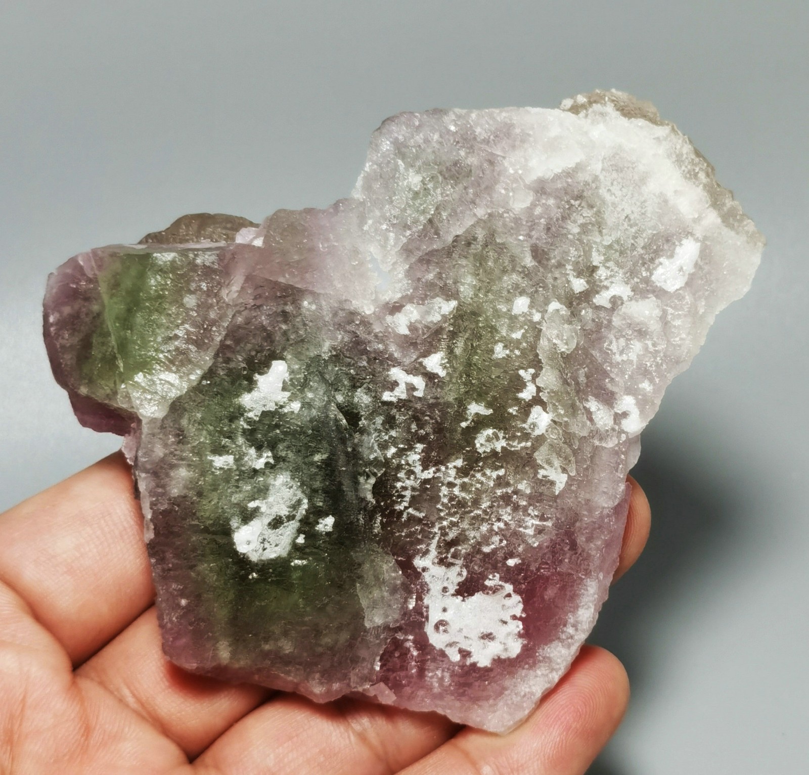 Rare Natural Purple Octagonal Fluorite Mineral Specimen China