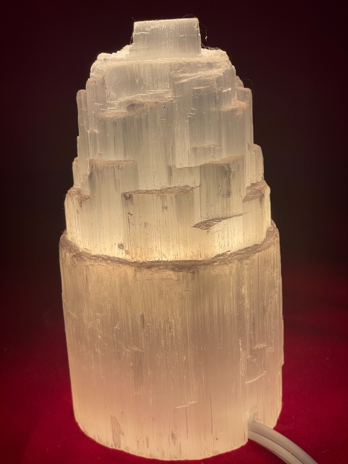SELENITE CRYSTAL TOWER LAMP – STANDING DISPLAY HEALING CRYSTAL