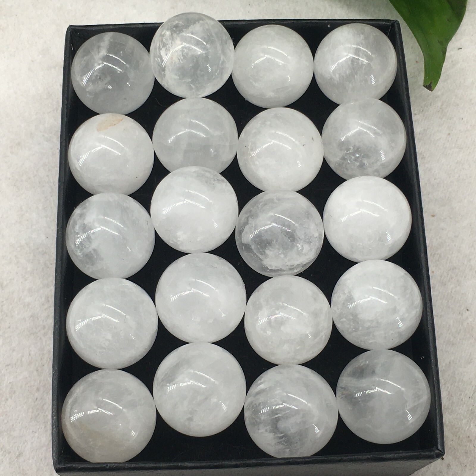 10pc Natural white crystal Quartz hand Carved ball crystal Reiki healing