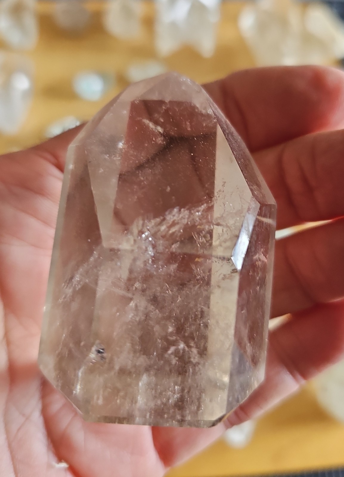 Lot Of 37 Clear & Smoky Quartz Crystals Mixed Different Shapes Sizes Big & Small