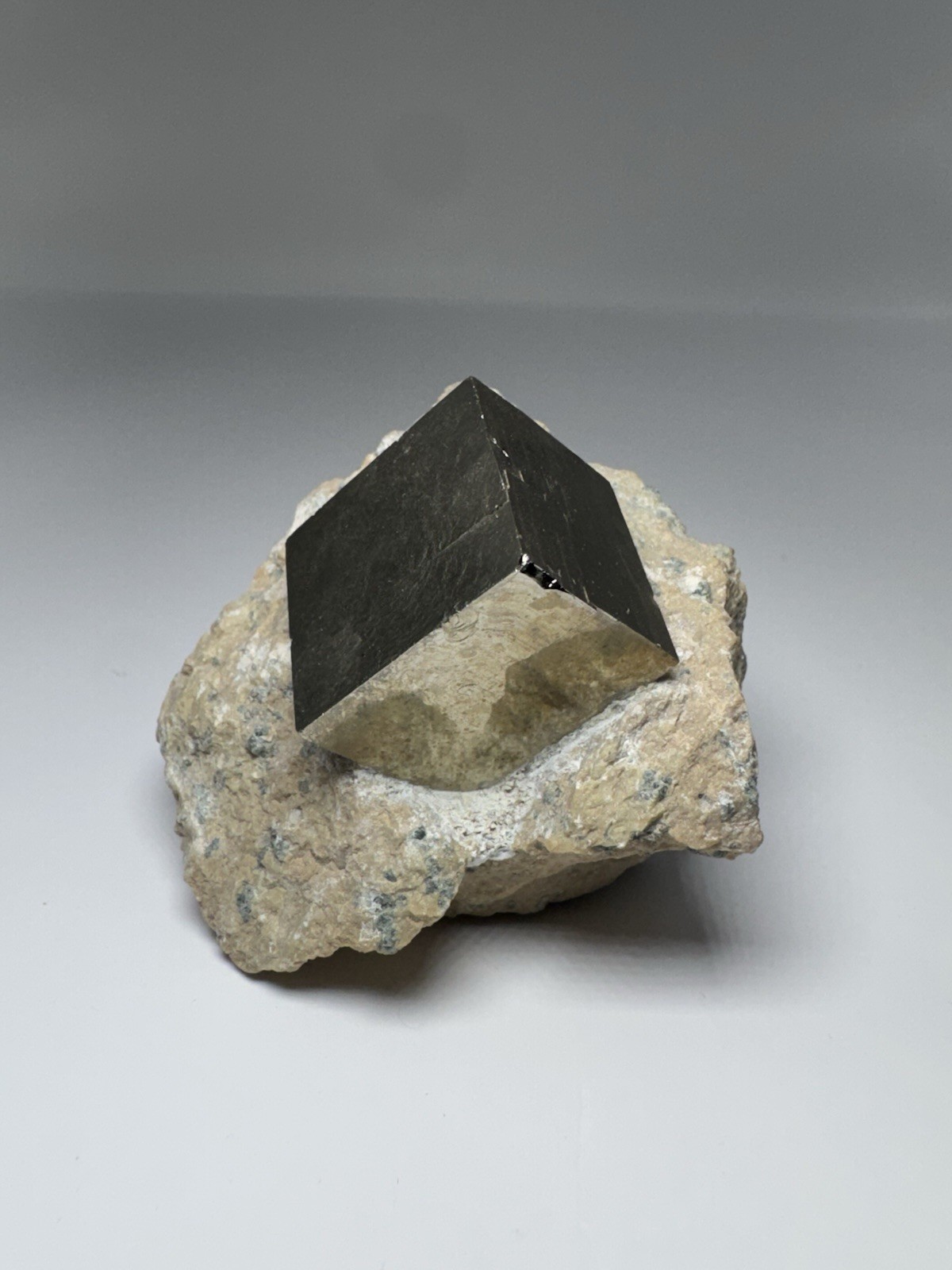 Natural Pyrite Cube on Matrix from Europe byzkt