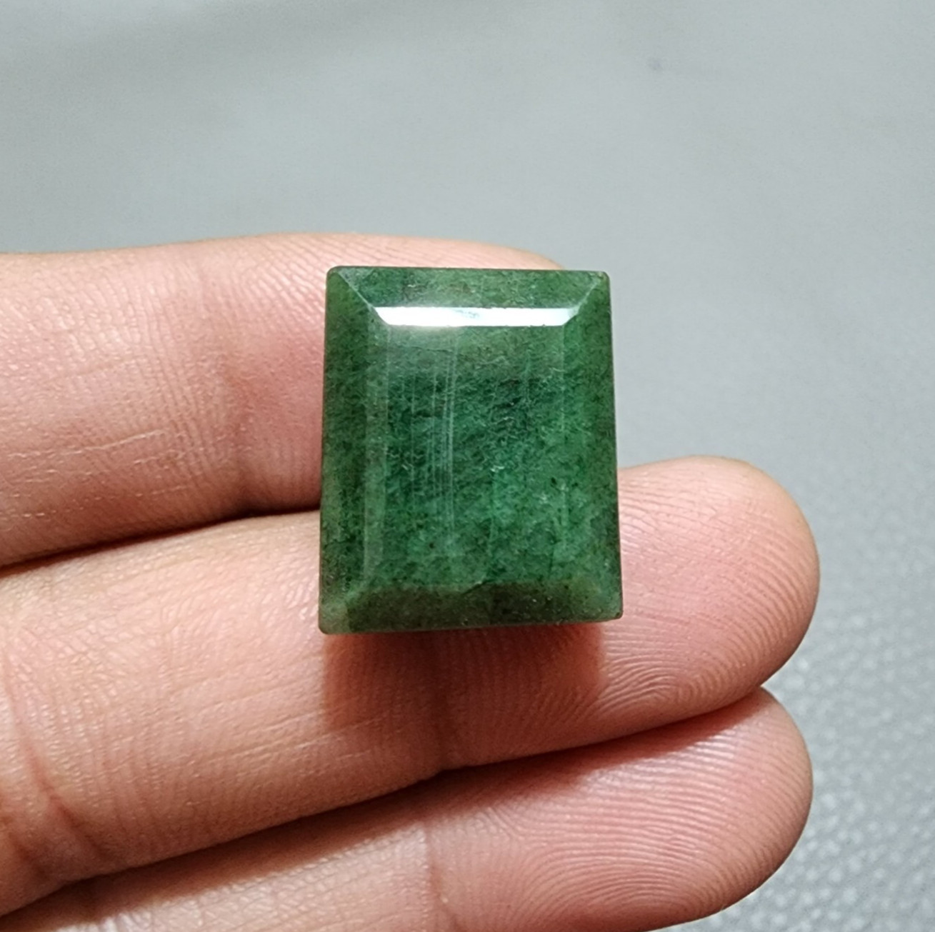34.30 Crt Elegant Green Brazilian Emerald Rectangle Shape Loose Gemstone Jewelry