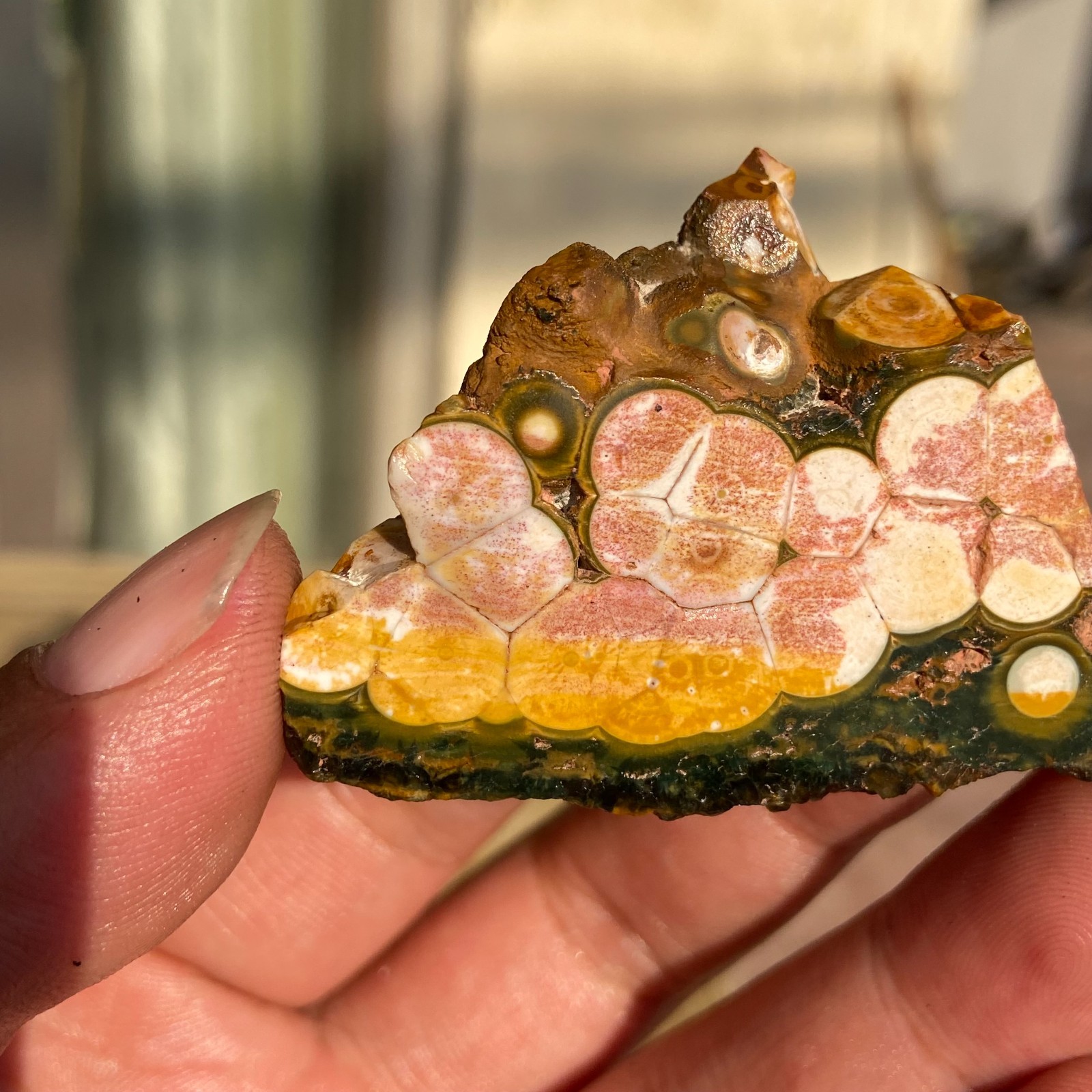 39g Small Colourful Natural Ocean Jasper Rough Crystal Mineral Specimen Healing