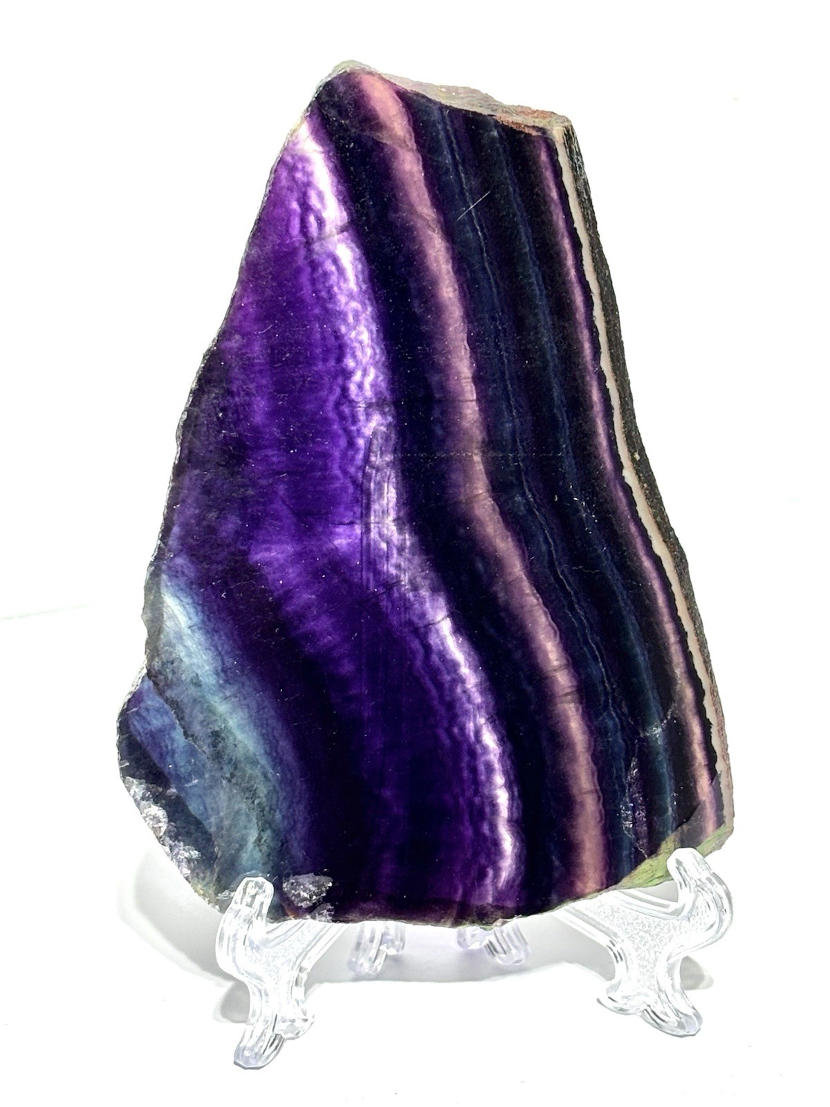 Rainbow Fluorite Crystal Freeform 10.3cm Hight | 7.5cm Width Large Slab 198g