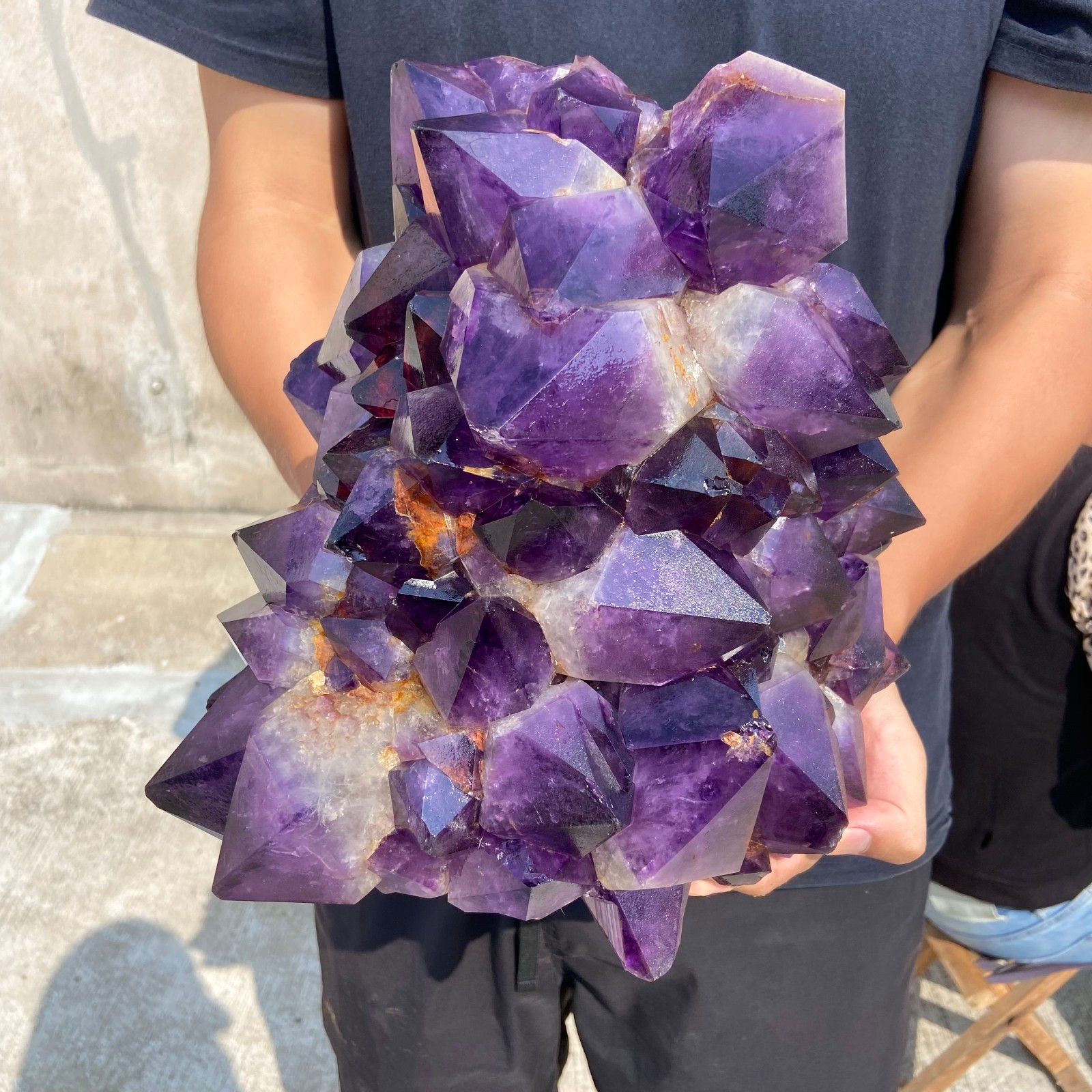 30.5lb Natural Amethyst geode quartz cluster crystal specimen Healing