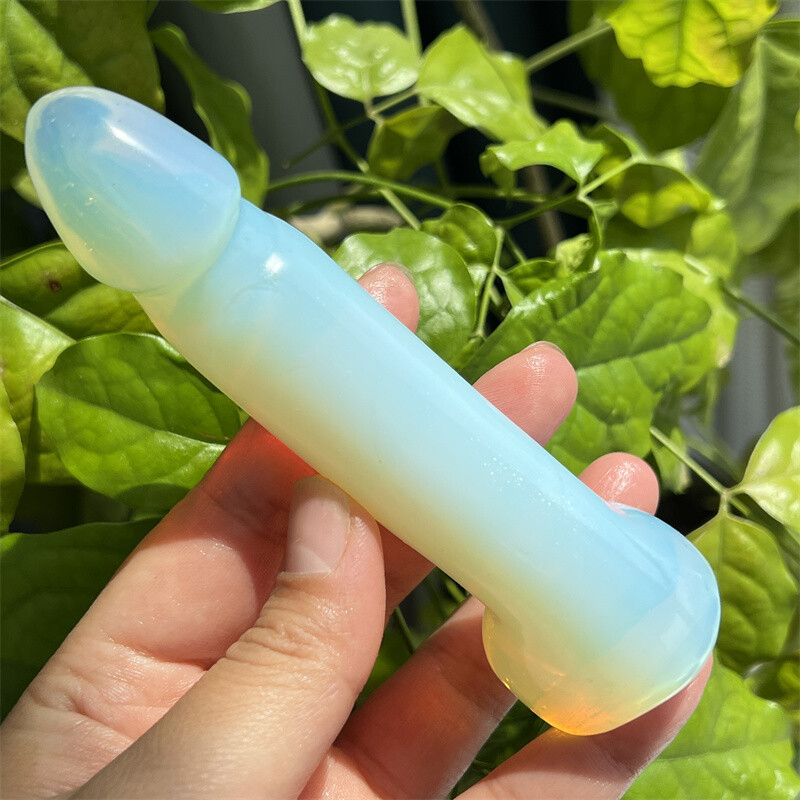 4.4″ Opalite quartz carved Male Penis skull quartz crystal skull Figurines 1pc