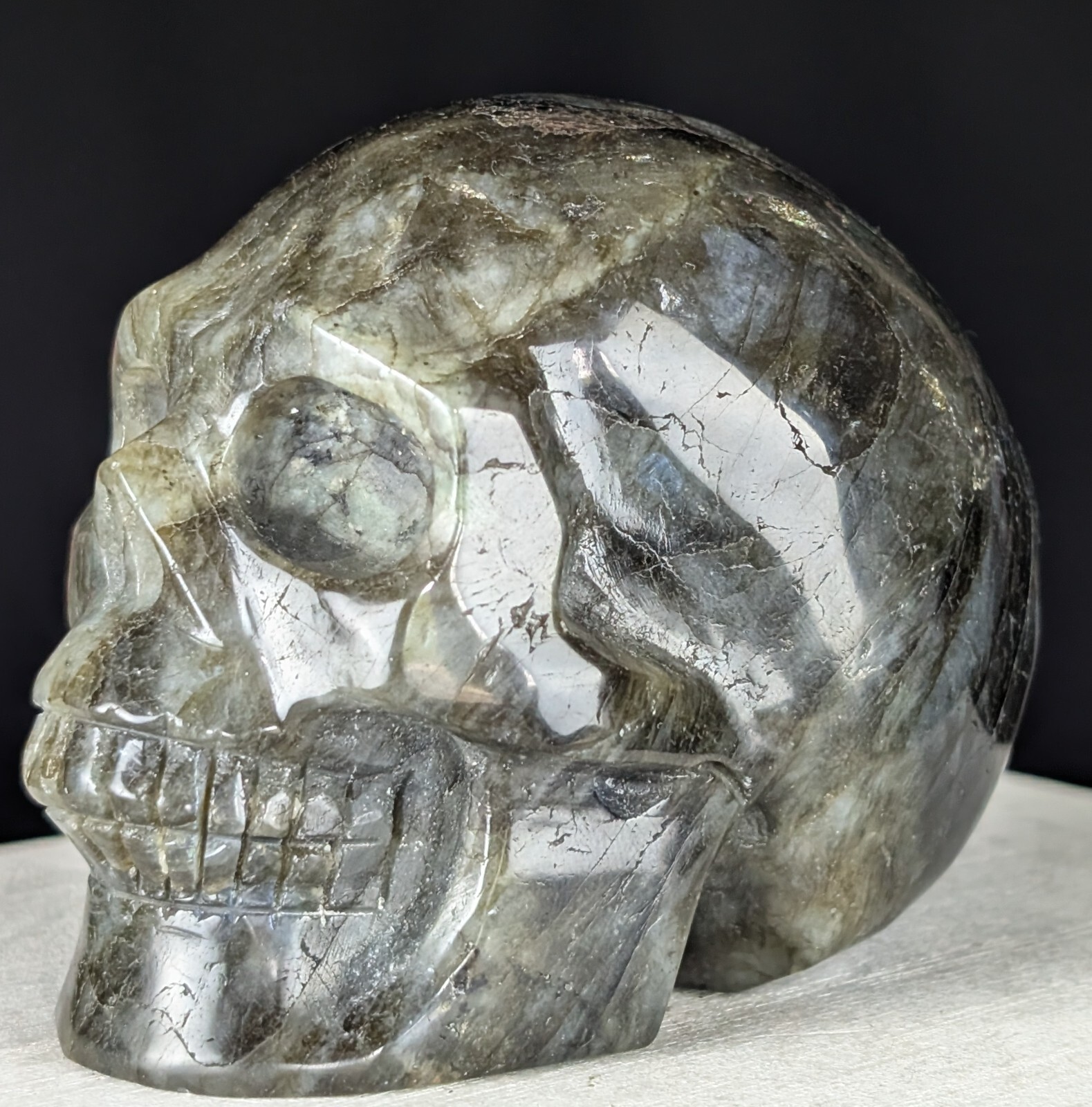 Blue Labradorite Skull Crystal Large Big Gemstone Chakra
