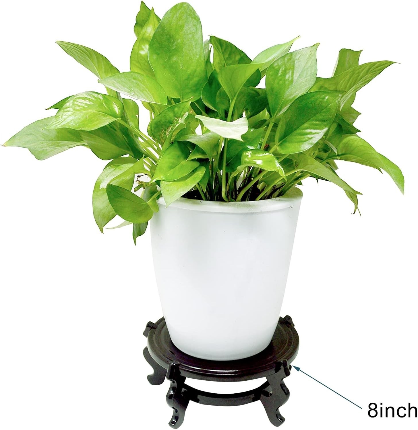 Feng Shui Chinese Wooden Fishbowl Planter Display Stand (10 Inch)