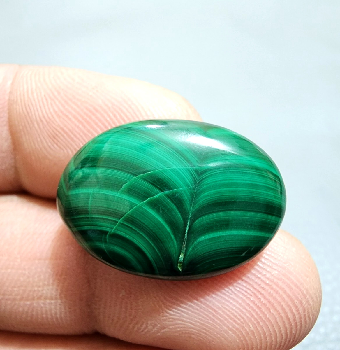 Pretty AAA+ Designer Green Malachite Oval Shape Gemstone Cabochon Jewelry 31 Crt